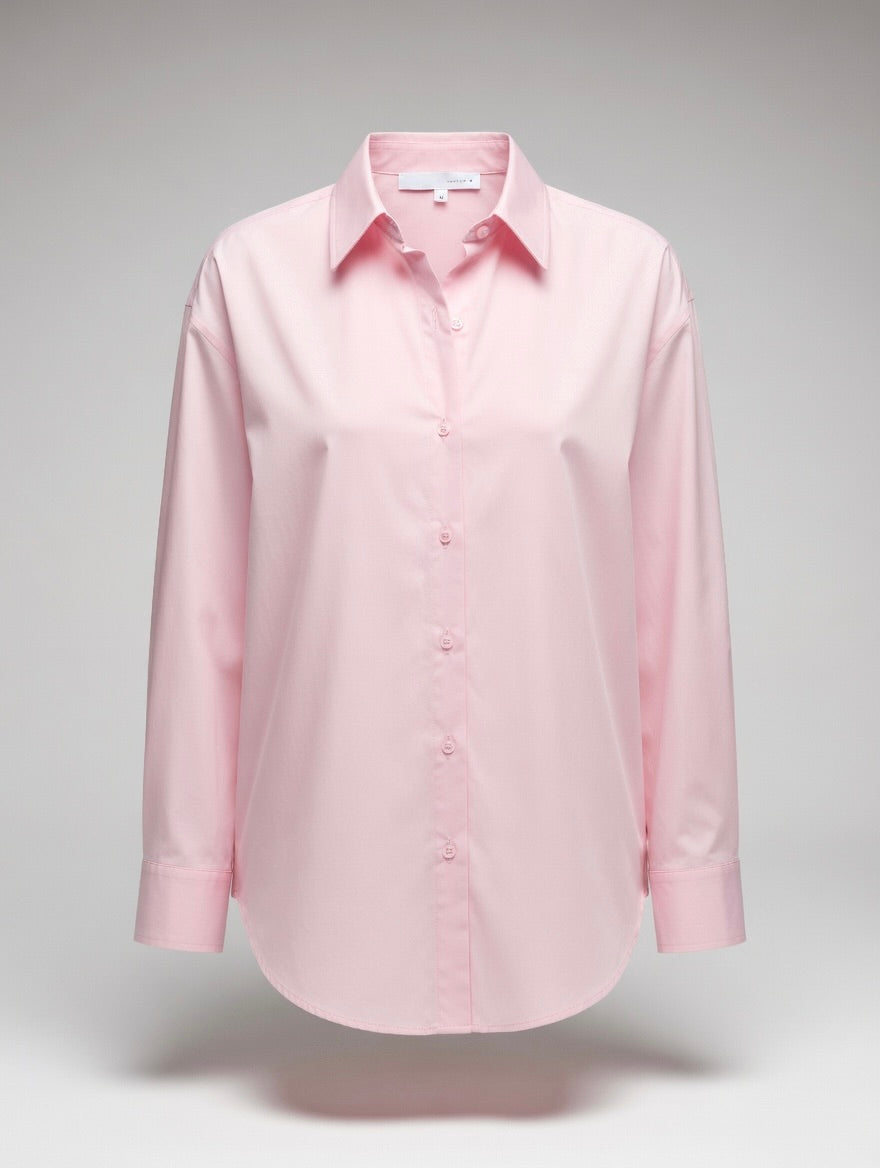 Sorbet Oversized Linen Shirt - Begonia Pink