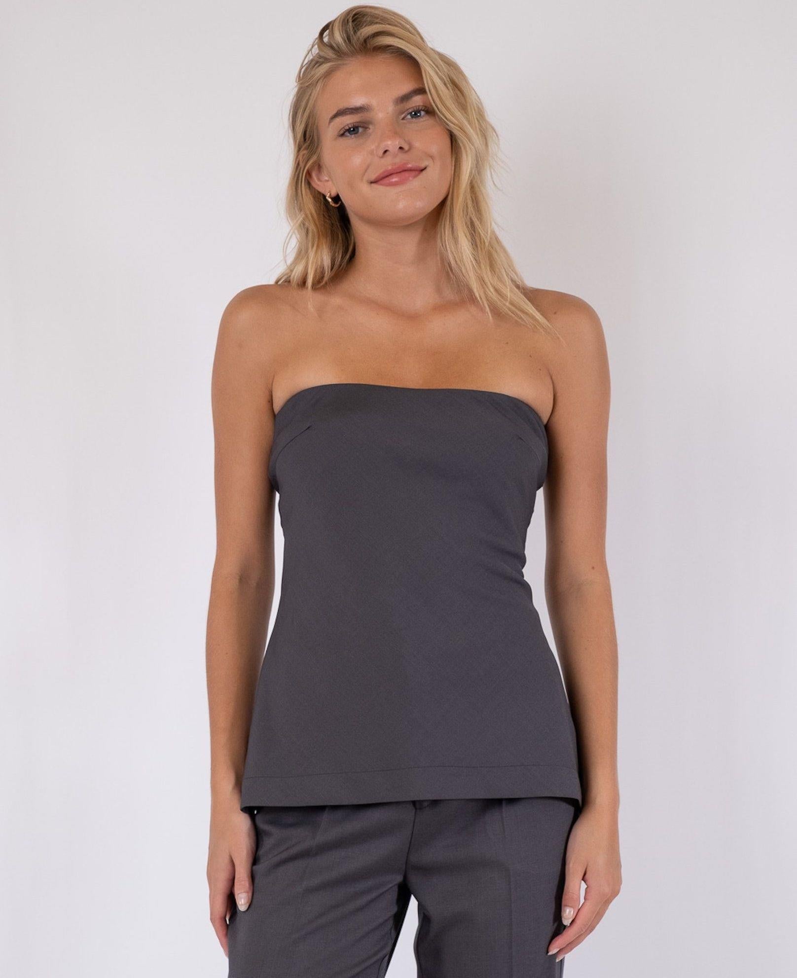 Neo Noir Leafie – ciemnoszary melanżowy top