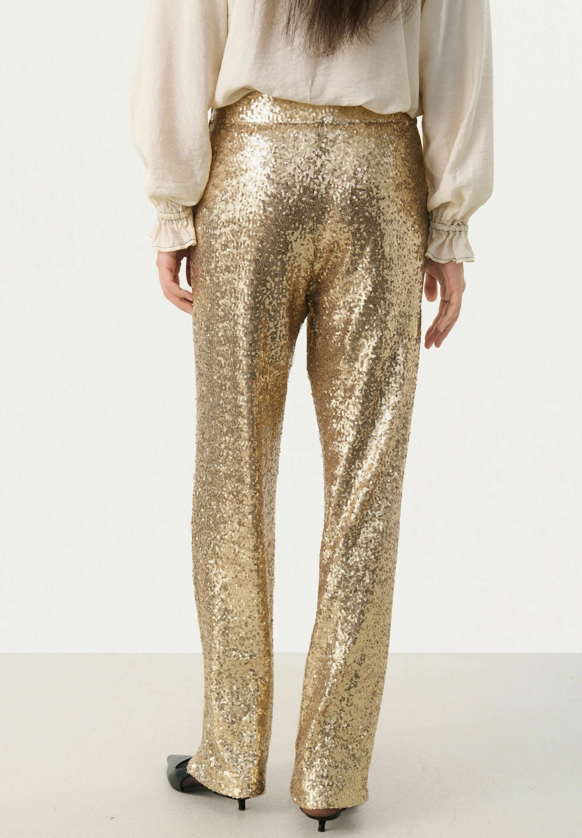 Part Two MELODIEPW Sequin Wide-Leg Trousers - Gold