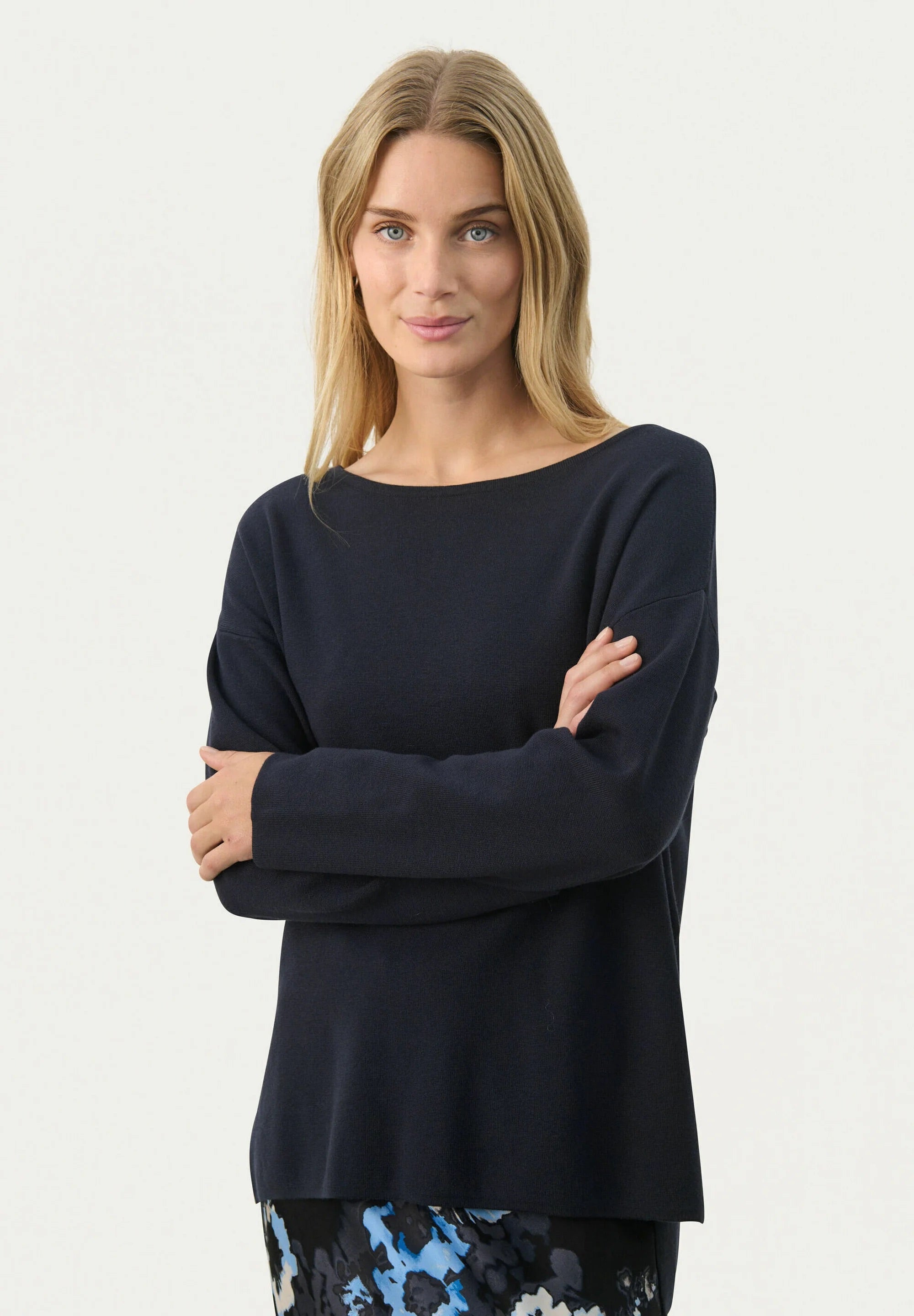 Part Two Klarra Pullover - Dark Navy Oversized Sweater