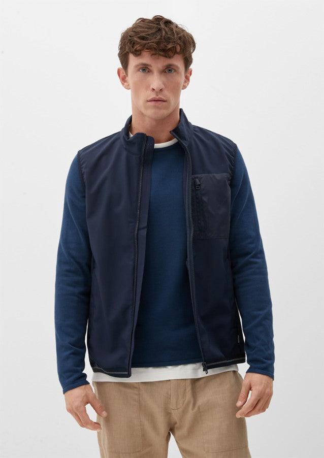 S.OLIVER MEN'S VEST-NAVY