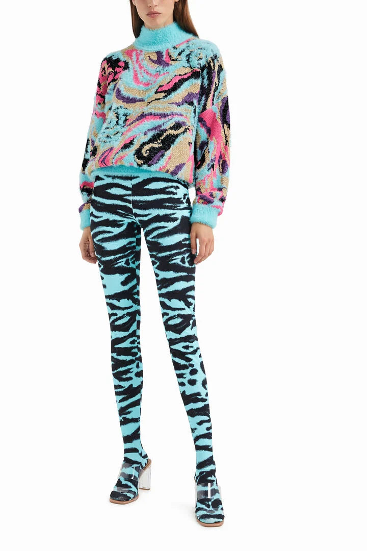 Desigual Patterned Leggings Tights 2-in-1