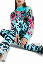 Desigual Patterned Leggings Tights 2-in-1