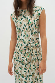InWear BerilIW Dress - Green Geometric Print Maxi Dress