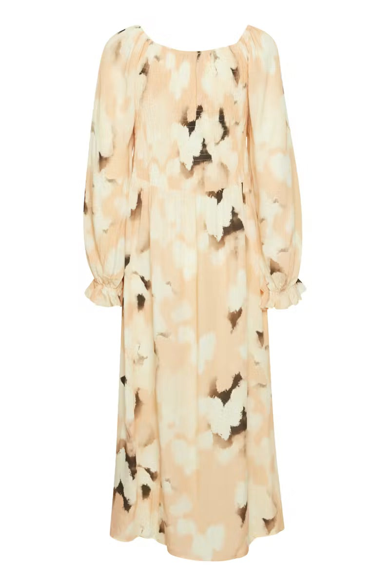 Sorbet Irina Abstract Print Midi Dress - Sandshell