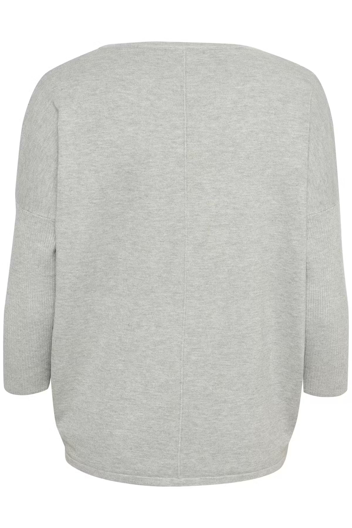 MilaSZ R-Neck Pullover - Pearl Grey Melange