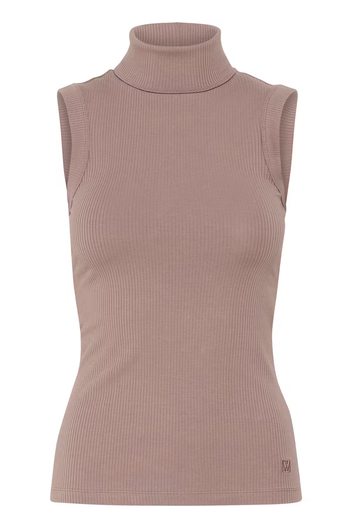 InWear DagnaIW Ribbed Turtleneck Top - Sleeveless Knit Tank