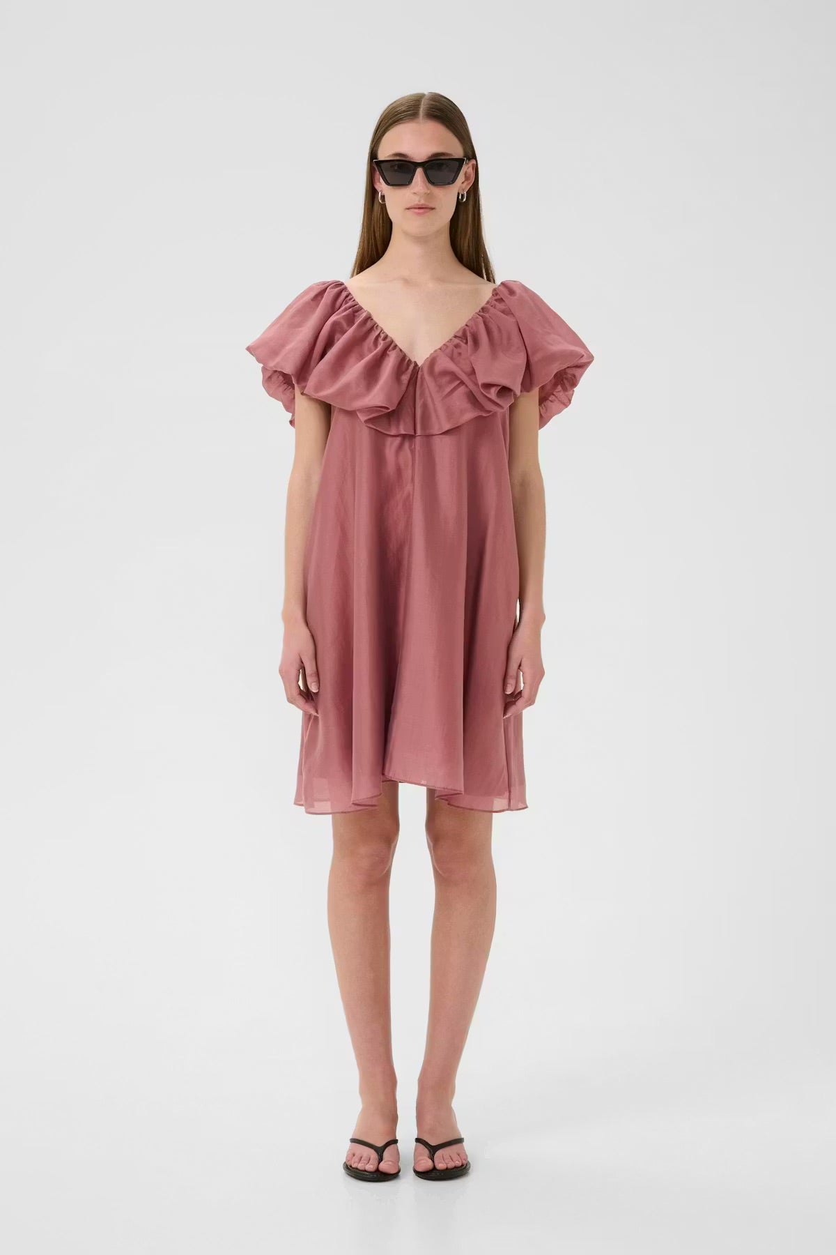 InWear AmeliaIW Dress - Dusty Rose Ruffle Dress