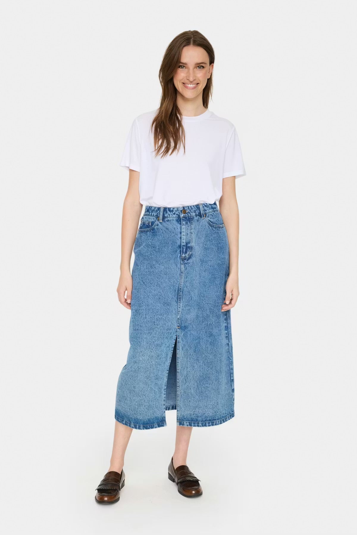 Saint Tropez GabiSZ Skirt - Light Blue Denim