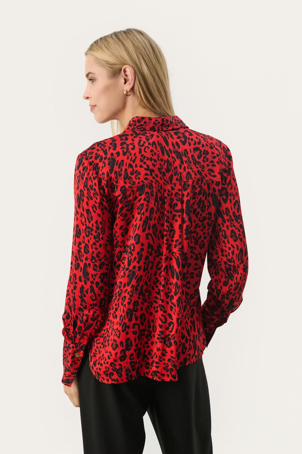 Part Two MaicaPW Shirt - Red Leopard Print Blouse