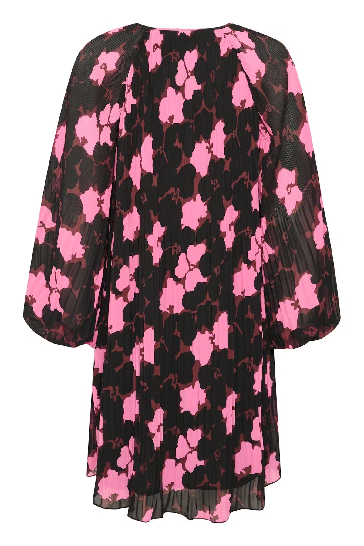 InWear MendraIW Short Dress - Pink Floral Print Pleated Dress