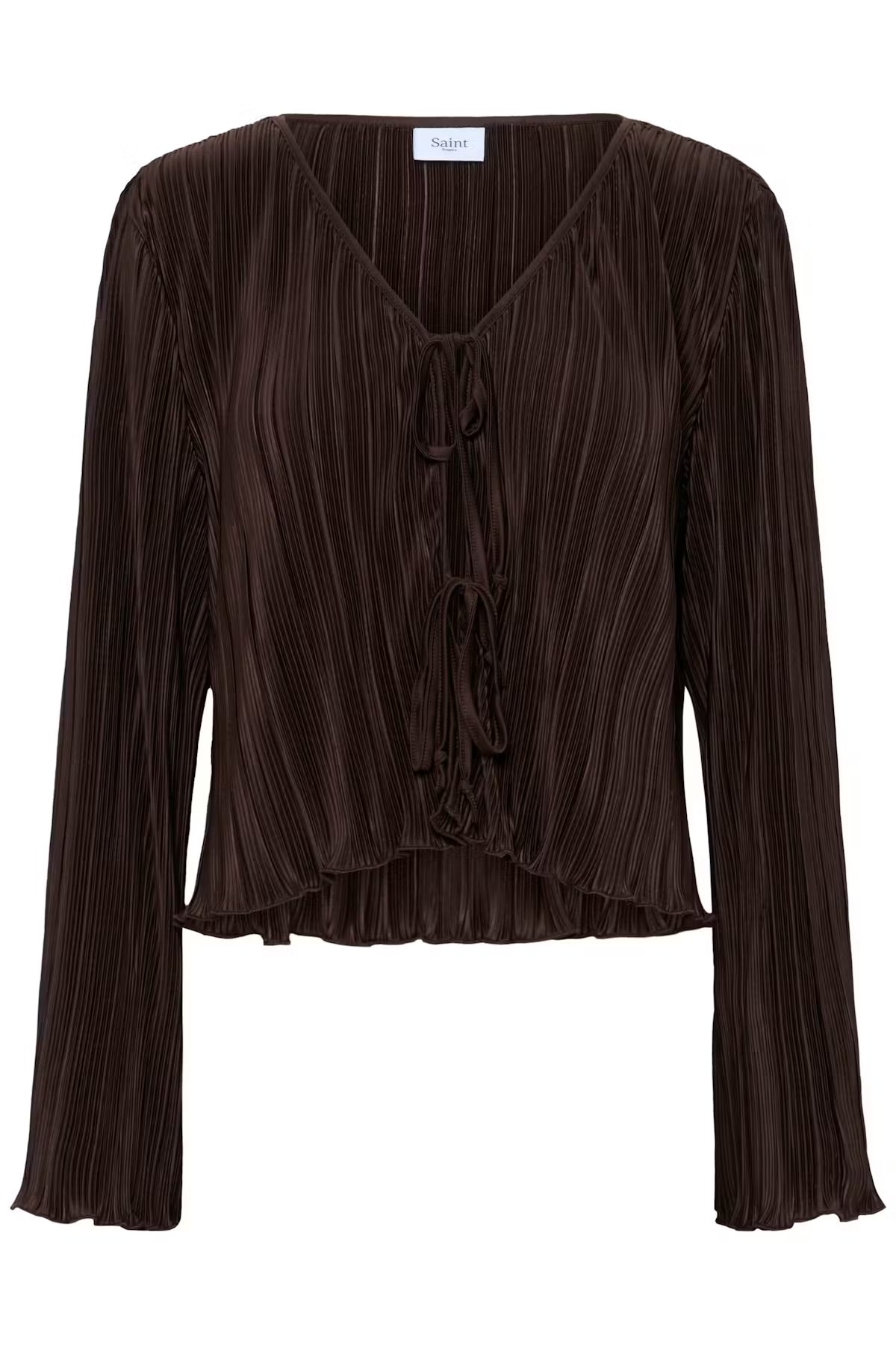 ZuniSZ Pleated Blouse - Chocolate Brown