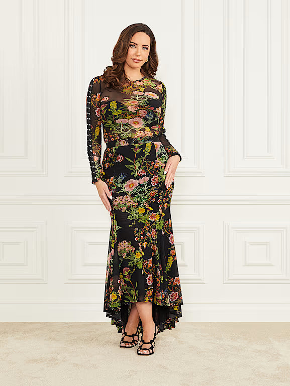 Marciano by Guess Lewis Mesh Skirt - Black Beauty Print