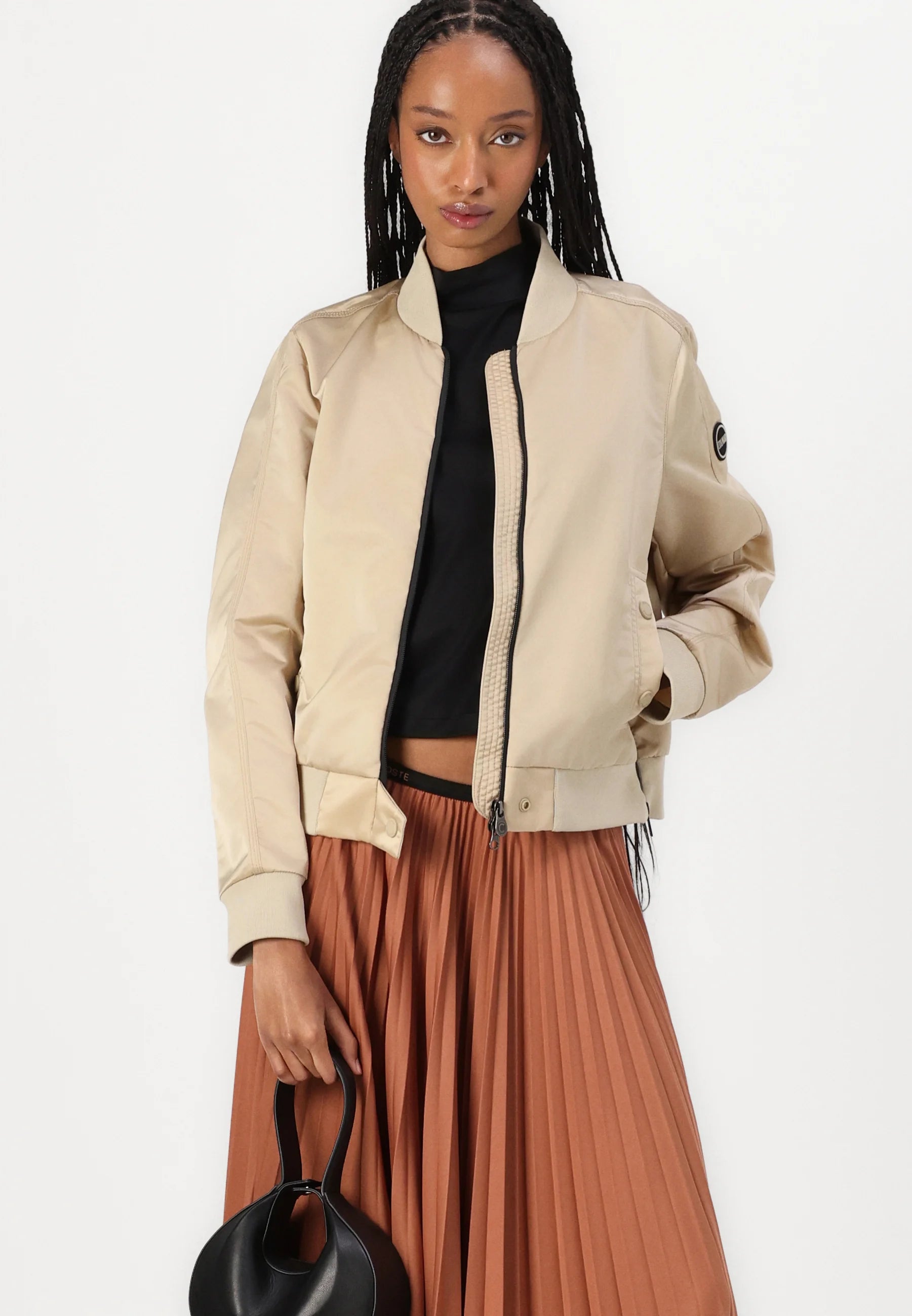 Lacoste Women's Elastic Waist Pleated Skirt