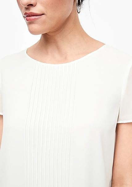 s.Oliver BLACK LABEL Pleated Blouse - Dream Cream