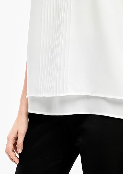 s.Oliver BLACK LABEL Pleated Blouse - Dream Cream