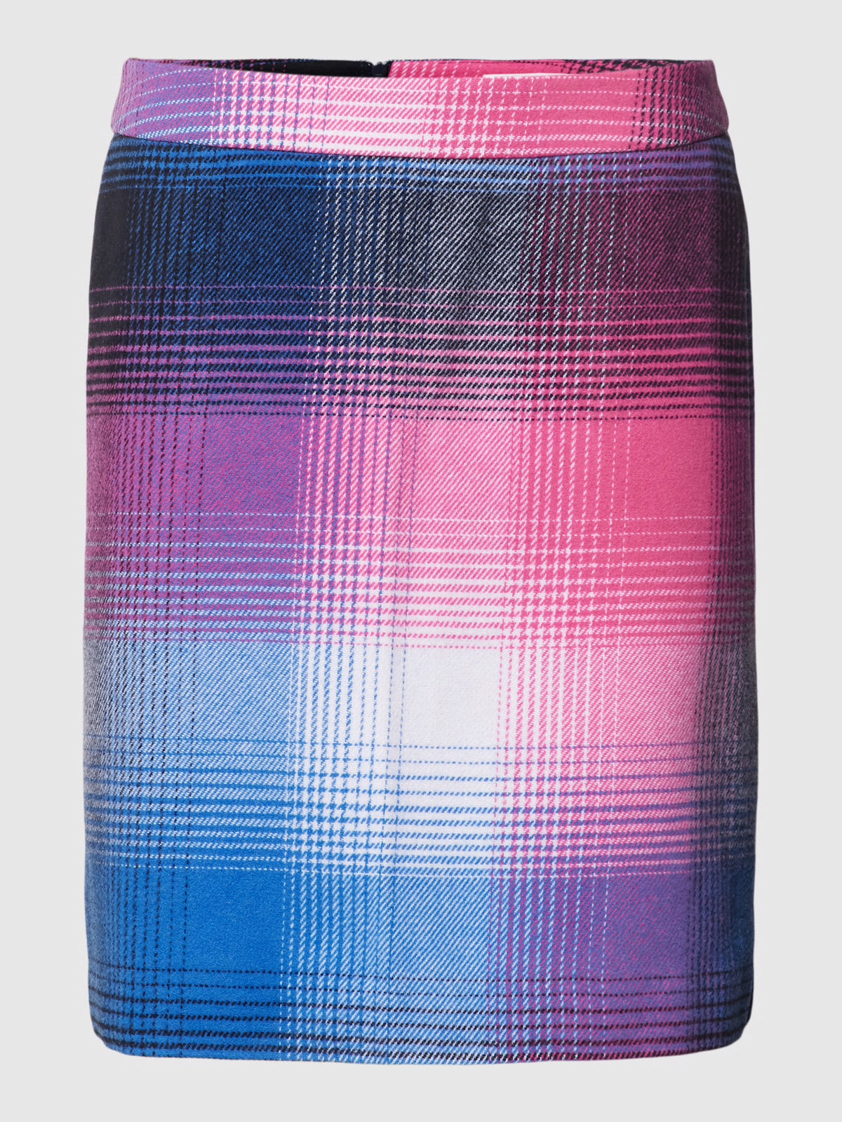 s.Oliver RED LABEL Women's Gradient Plaid Mini Skirt - Royal Blue to Pink