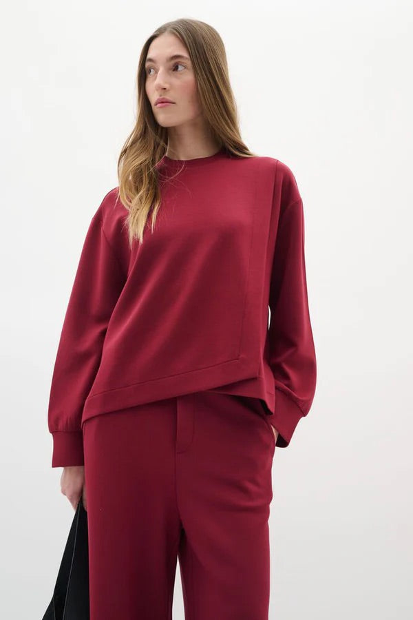 InWear Gida Sweatshirt - Wine Red Oversized Sweatshirt