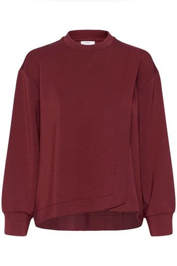 InWear Gida Sweatshirt - Wine Red Oversized Sweatshirt