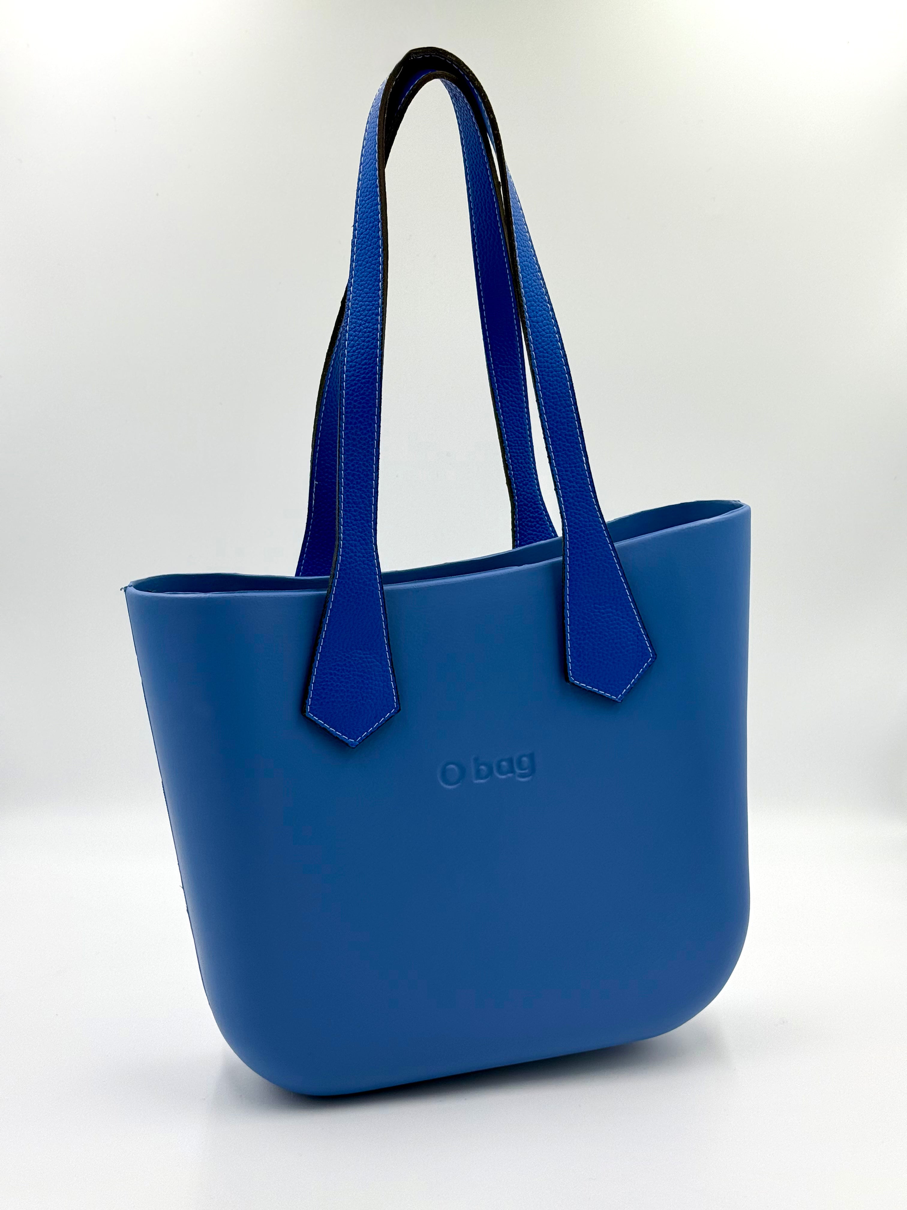 O bag Mini – Blue Handbag with Tweed-Effect Zippered Interior