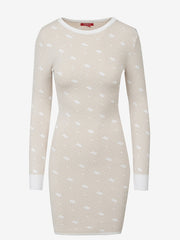 Guess Cachet – kremowa sukienka swetrowa