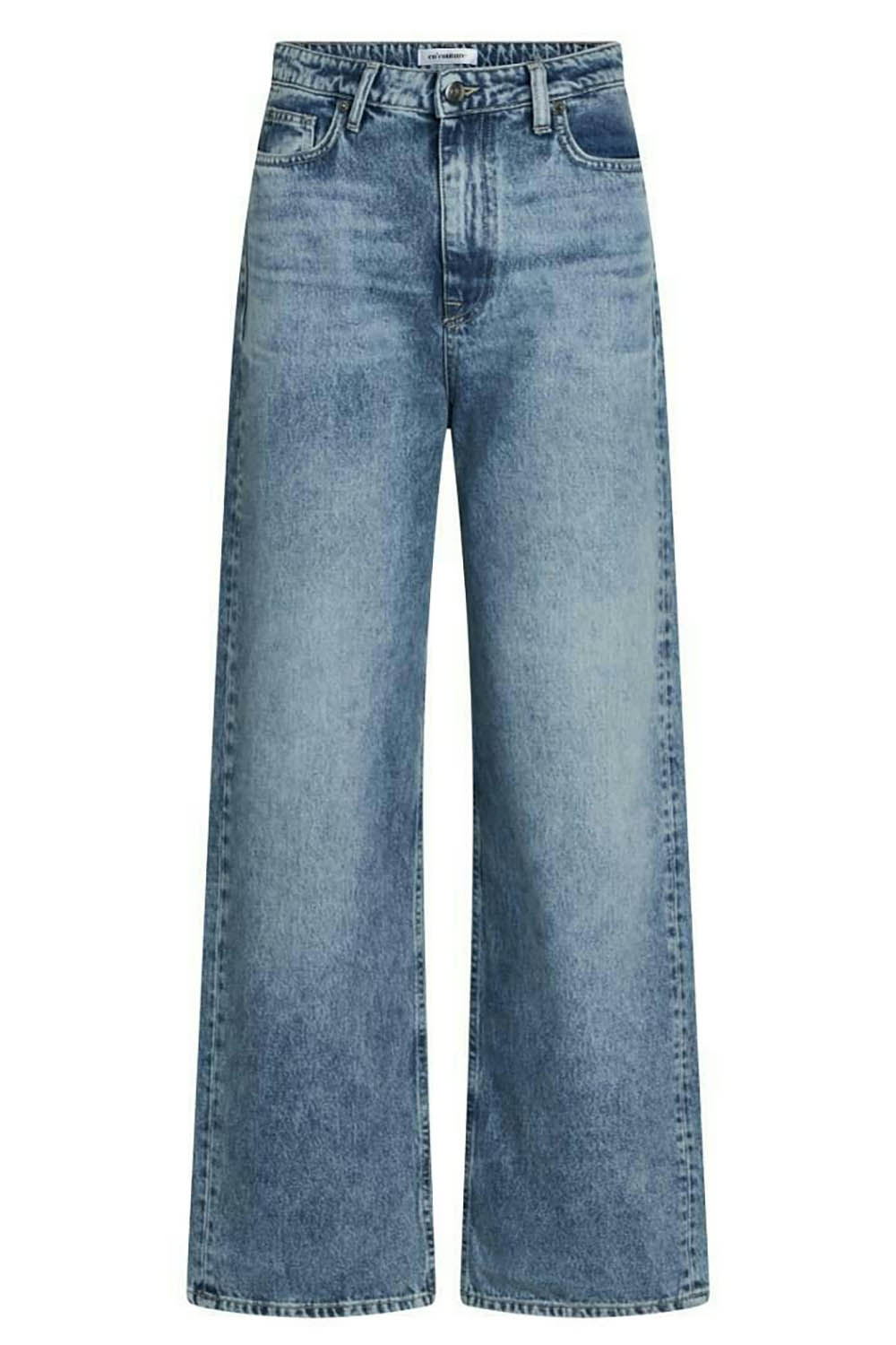 Co'couture Vika – niebieskie nieelastyczne jeansy z szerokimi nogawkami