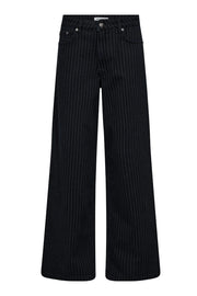 Co'couture Pincc – czarne jeansy z szerokimi nogawkami