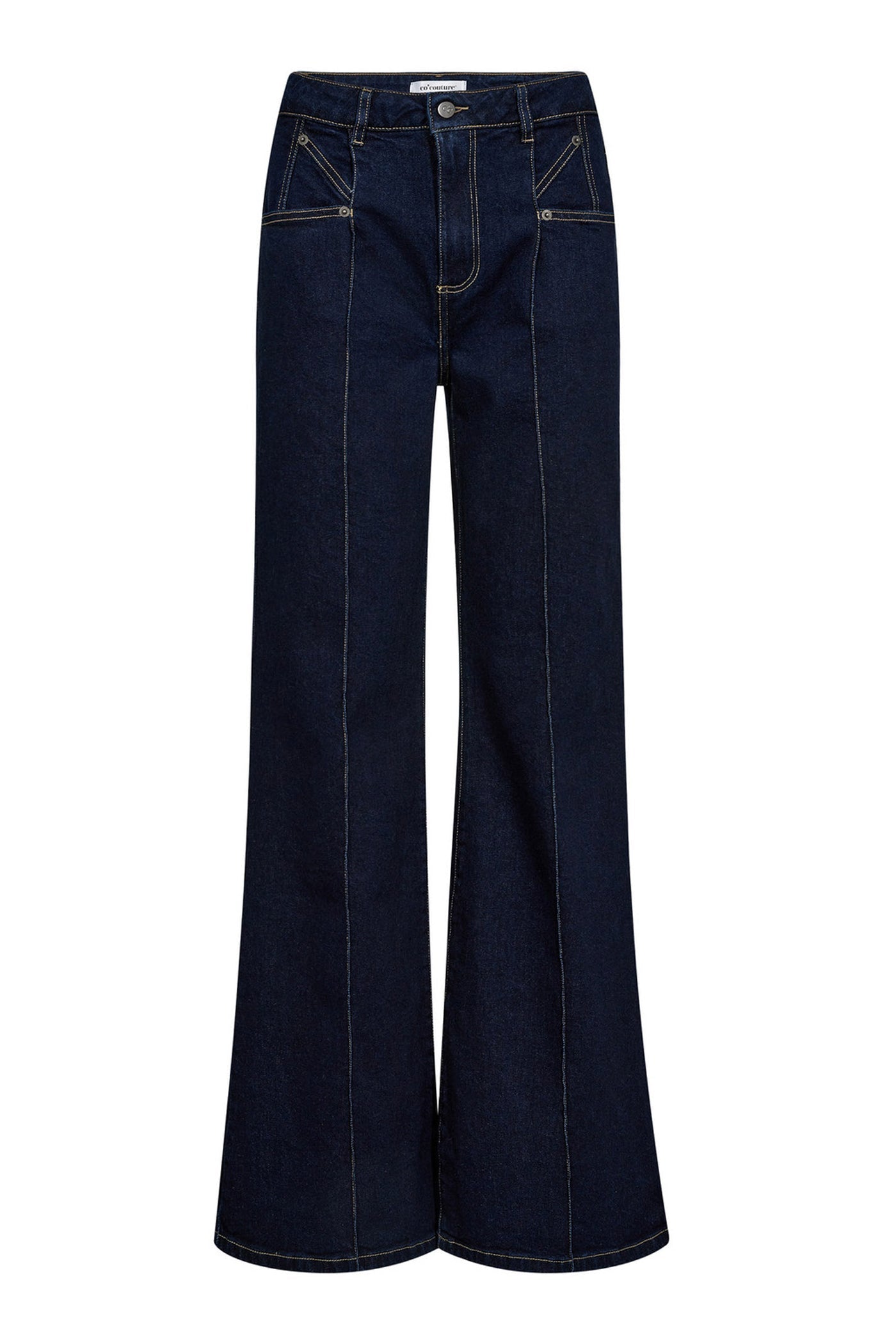 Co'couture Theo CC – jeansy z szerokimi nogawkami – ciemny denim