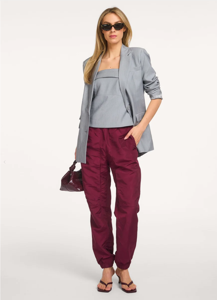 Co'couture Trice Tech – bordowe spodnie