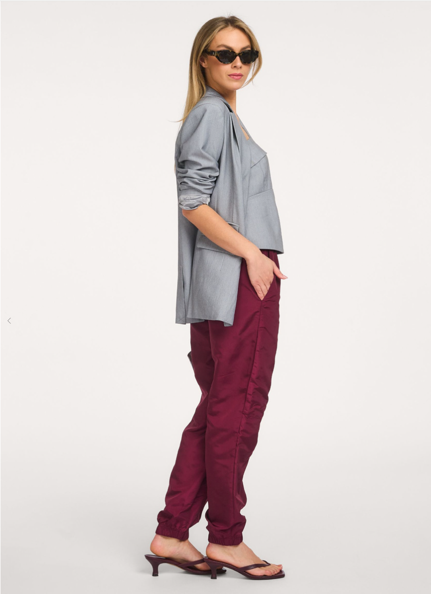 Co'couture Trice Tech – bordowe spodnie