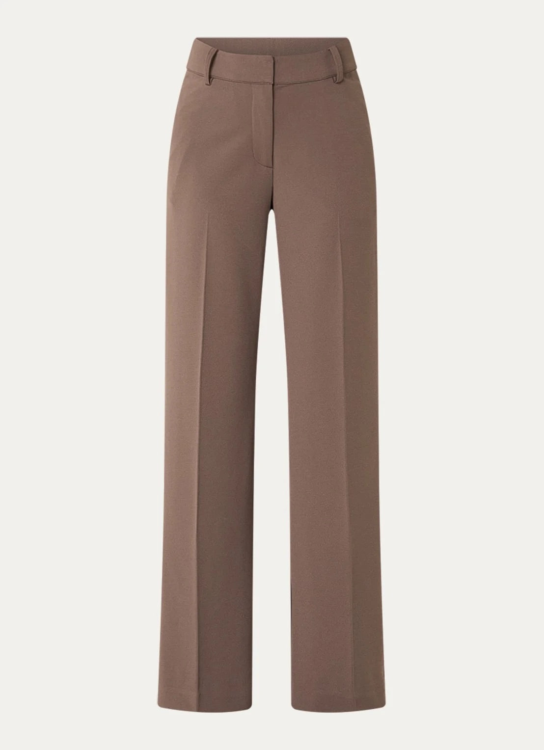 Co'couture Matty – spodnie z szerokimi nogawkami i falistymi szwami – mauve