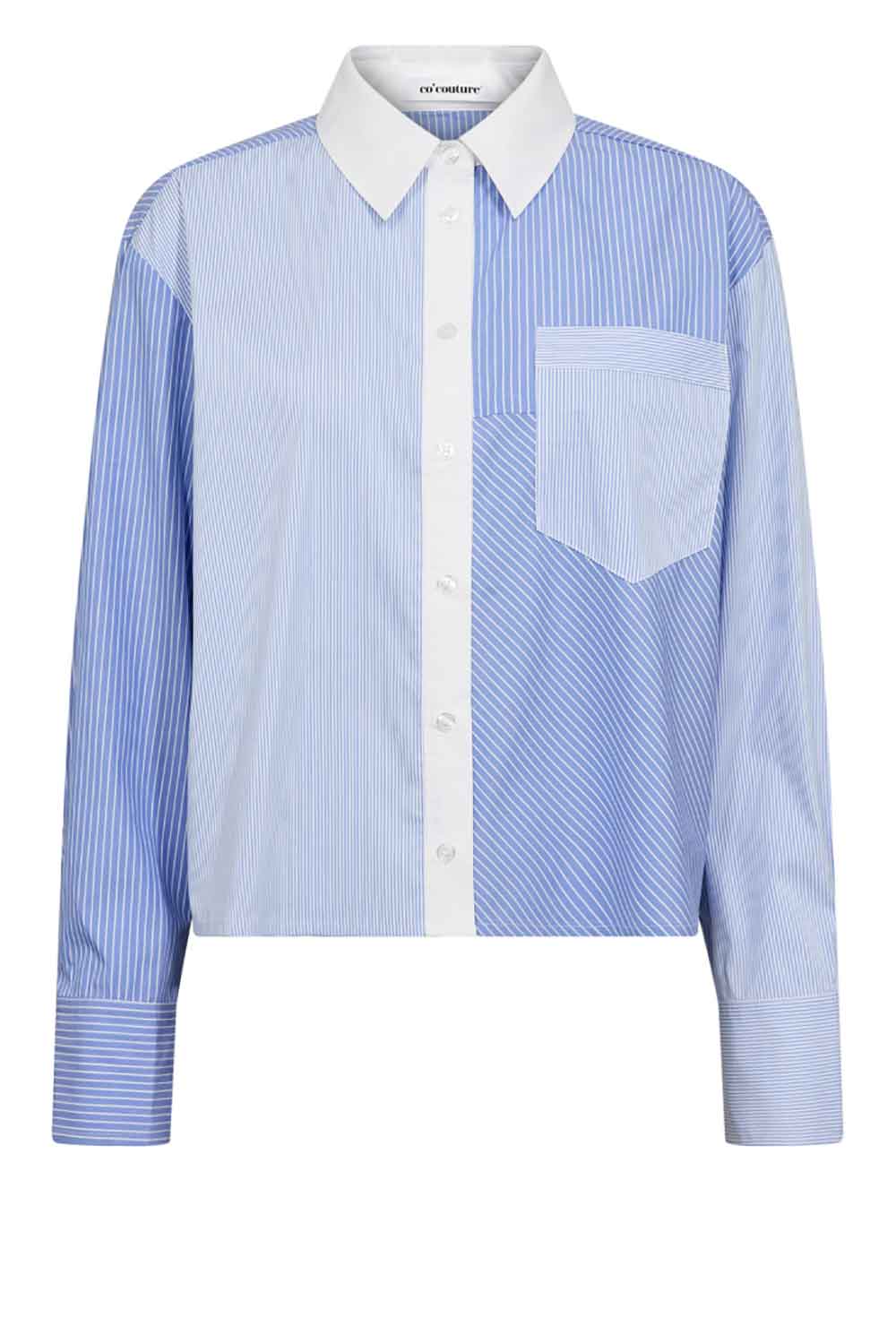 Co'couture Suri – koszula oversize w paski – Blue Mix
