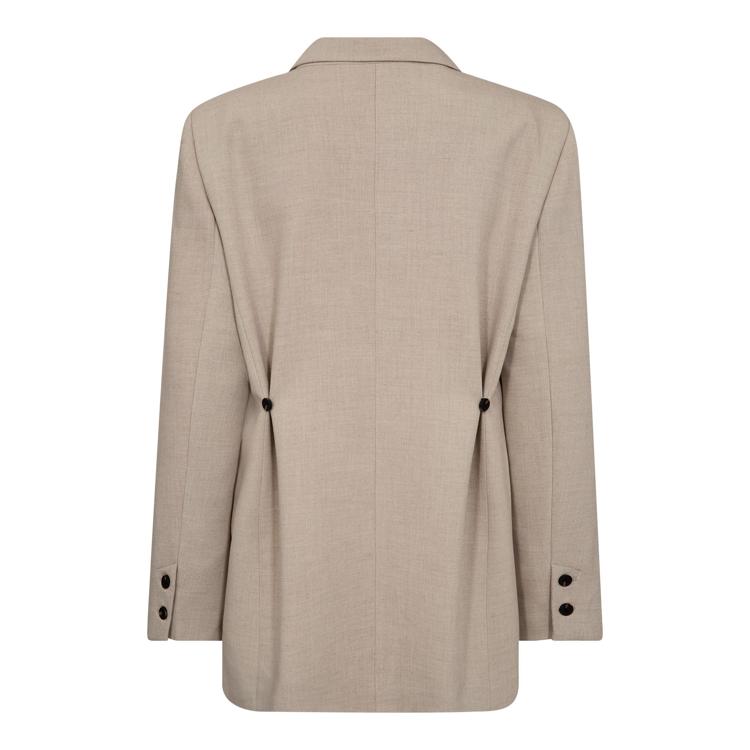 Co'couture – piaskowa marynarka oversize na jeden guzik