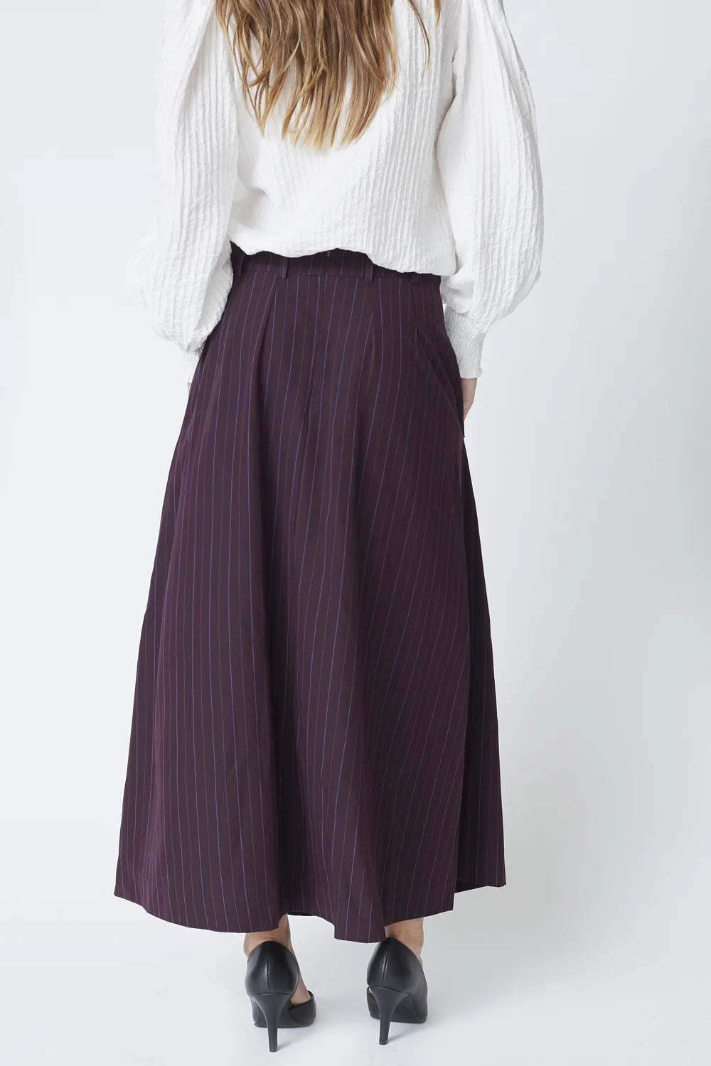 Co'couture Anya CC Trinny – plisowana spódnica – śliwkowa