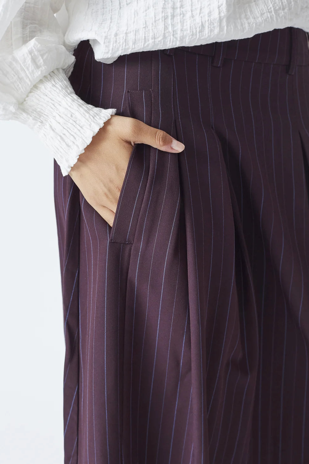 Co'couture Anya CC Trinny – plisowana spódnica – śliwkowa