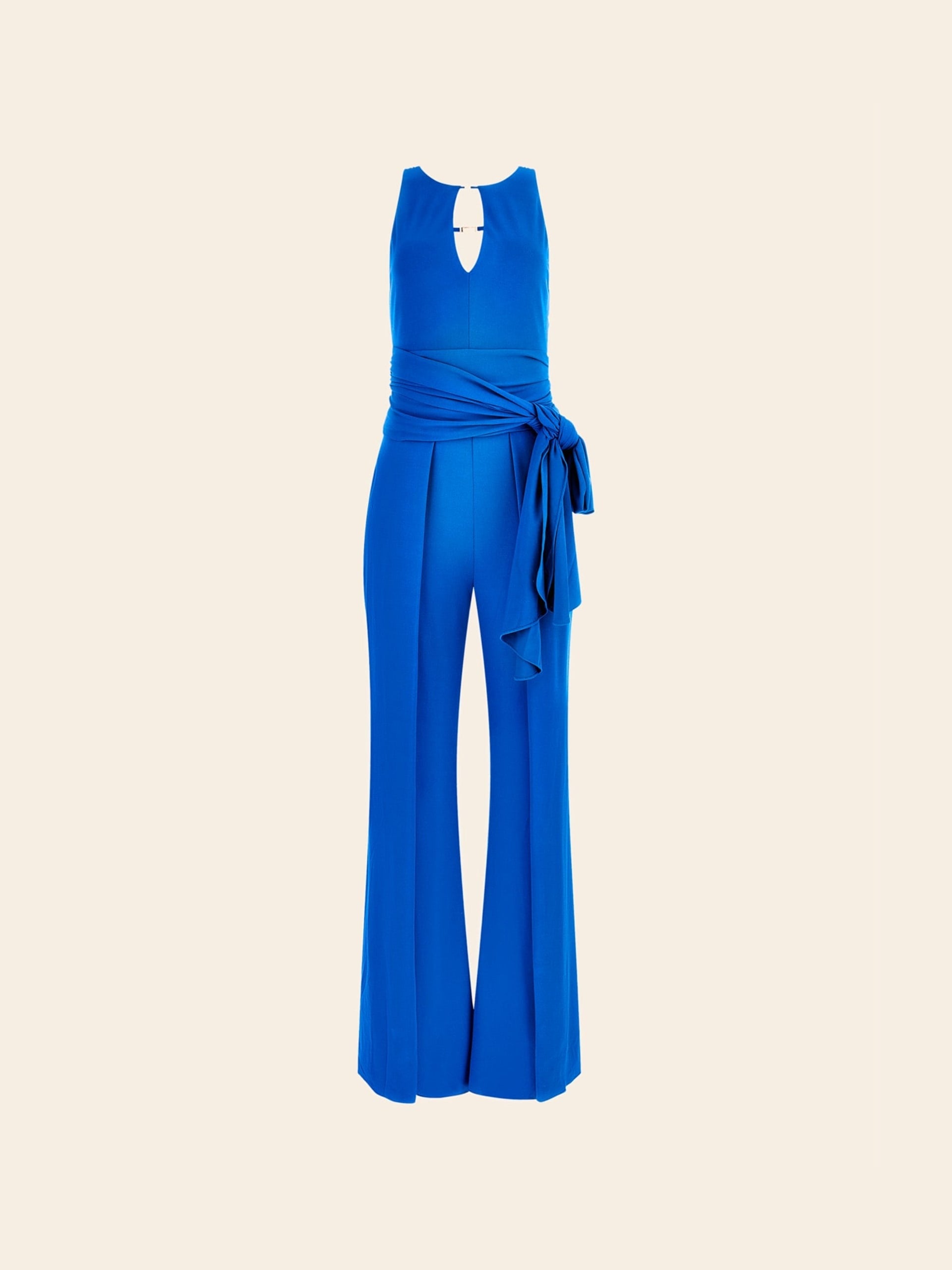 Marciano by Guess Kiki – kobaltowy kombinezon z szerokimi nogawkami