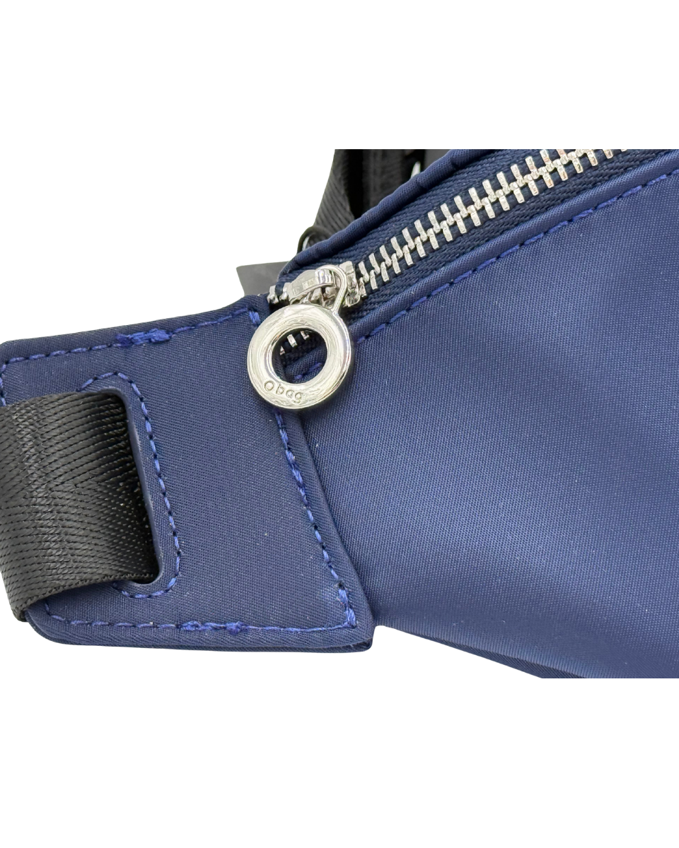 O bag Belt Bag – Navy Blue Bum Bag with Black Strap