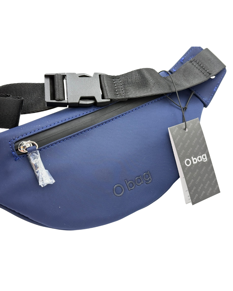 O bag Belt Bag – Navy Blue Bum Bag with Black Strap
