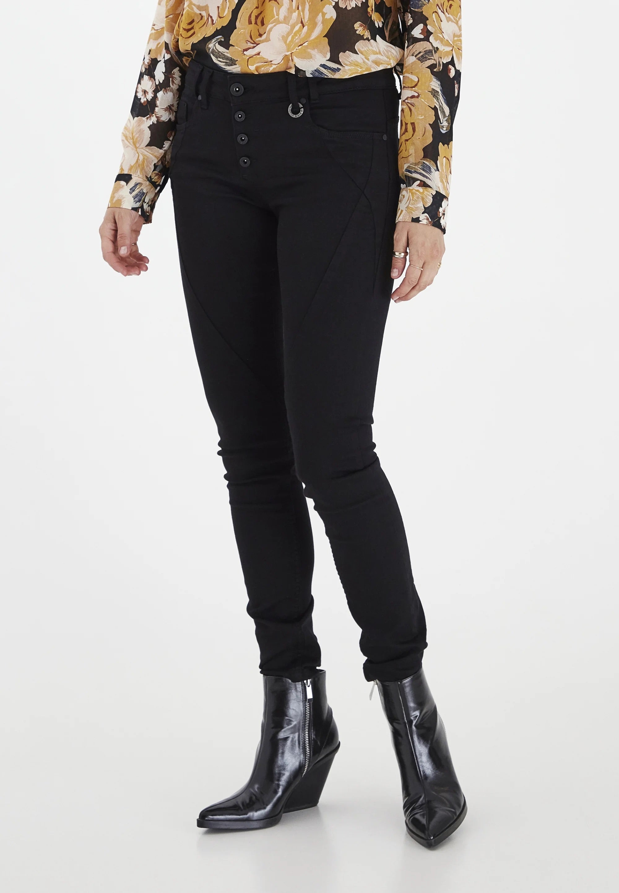 PULZ PZANNA Skinny Jeans Black