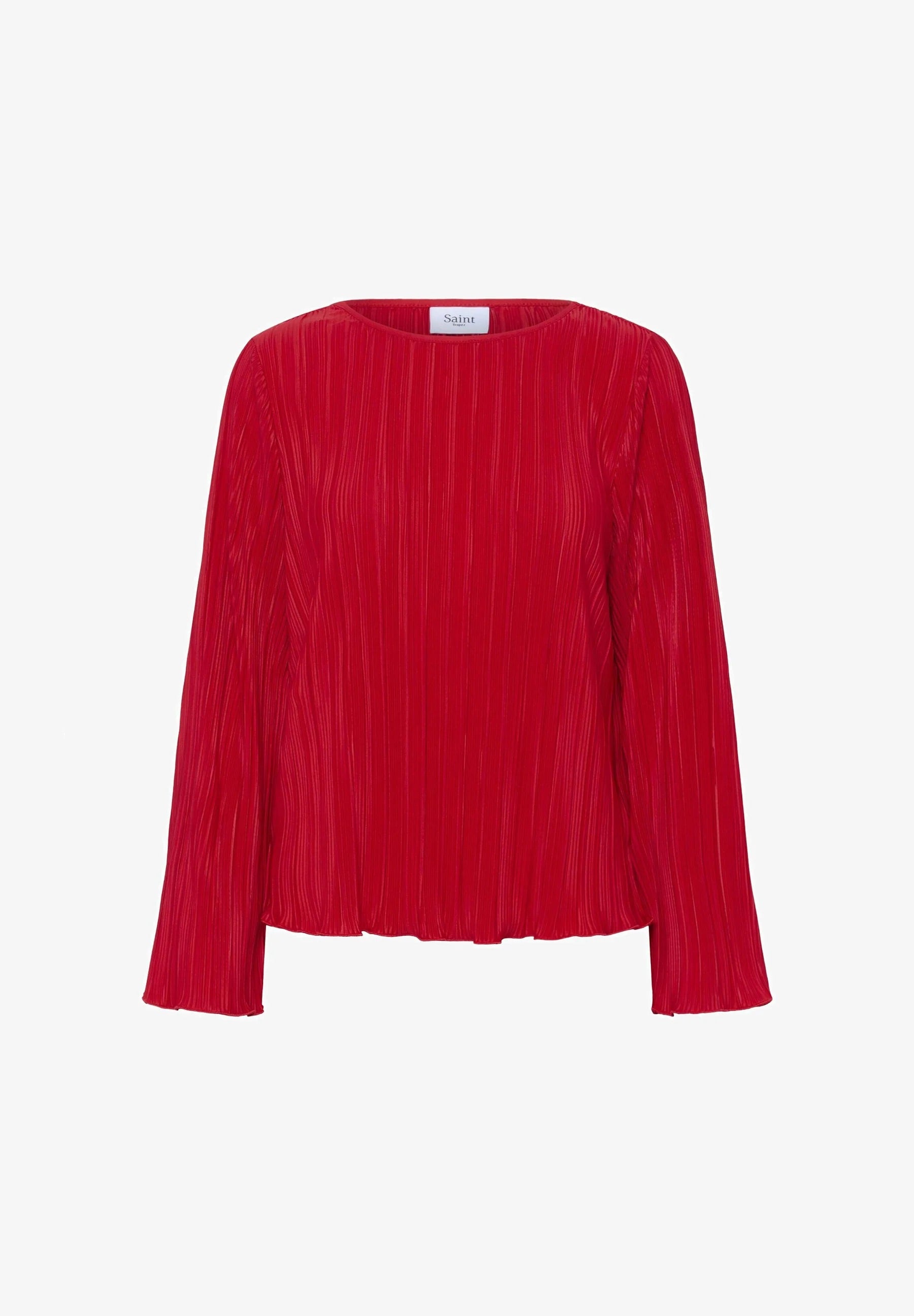 Saint Tropez ZUNISZ Pleated Blouse - Chinese Red