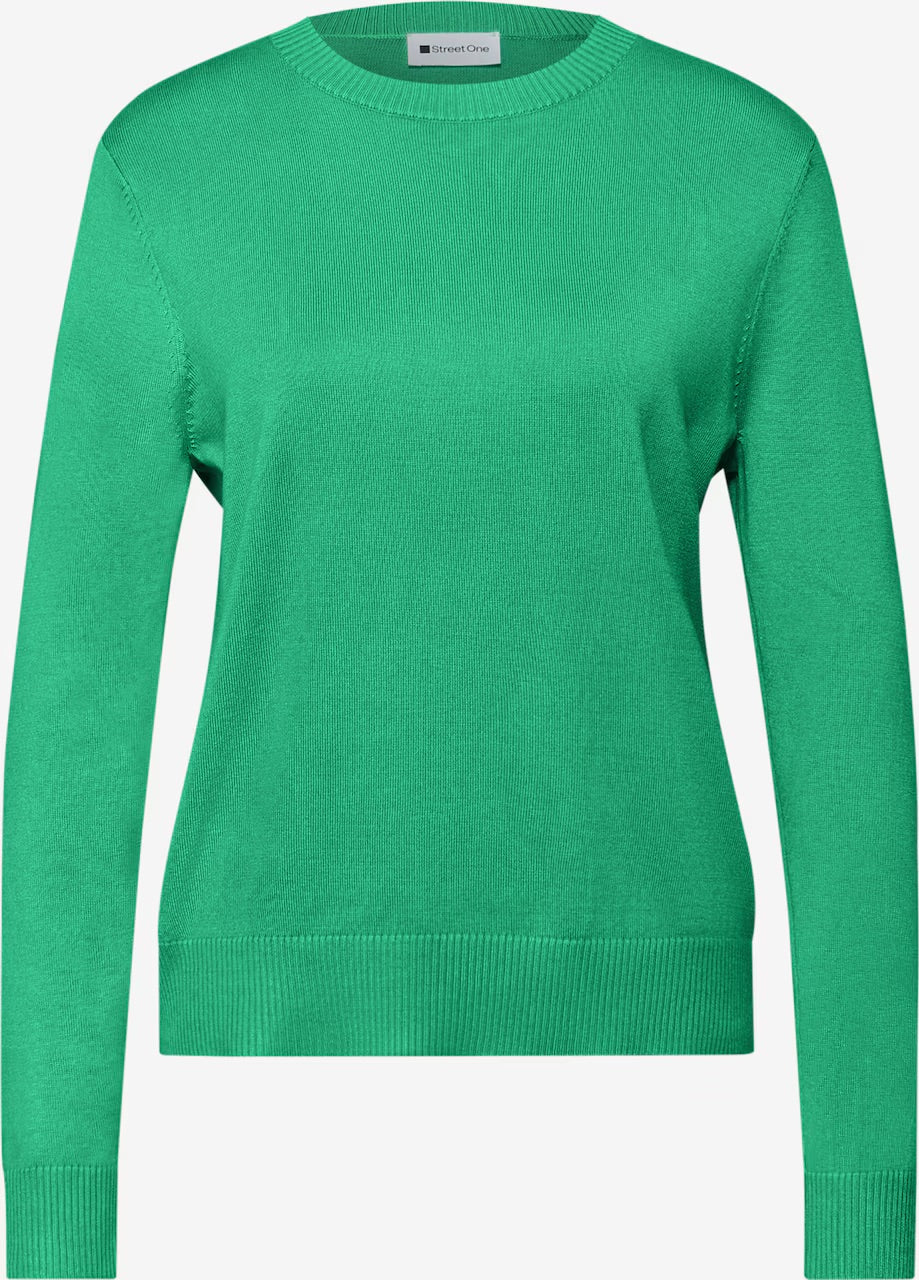 Saint Tropez STREET ONE Crew Neck Sweater - Emerald Green