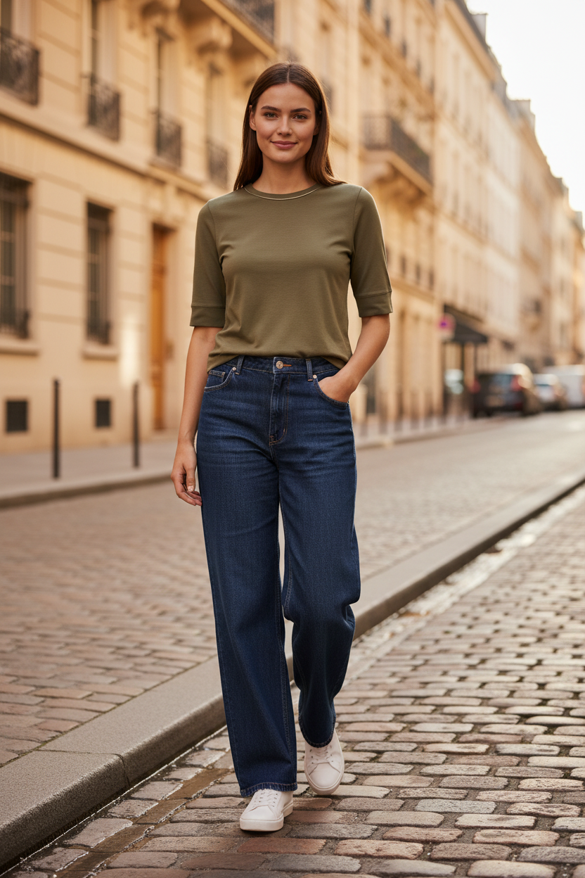 T-shirt Co'couture w wojskowej zieleni