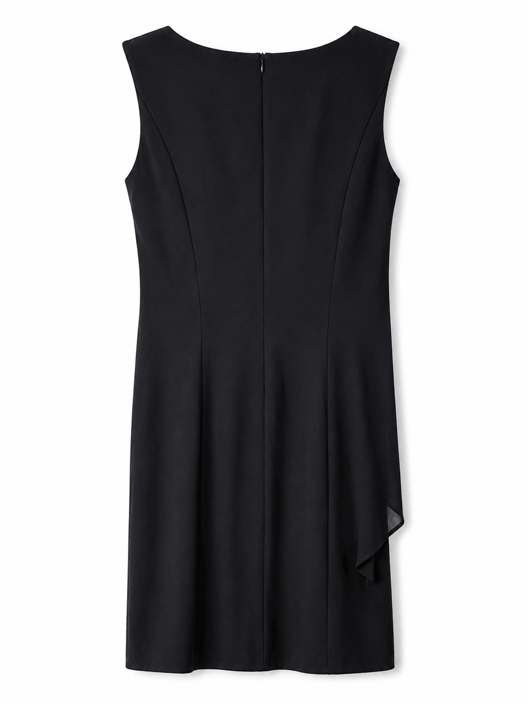 Marciano by Guess – czarna asymetryczna sukienka z falbaną – widok z tyłu