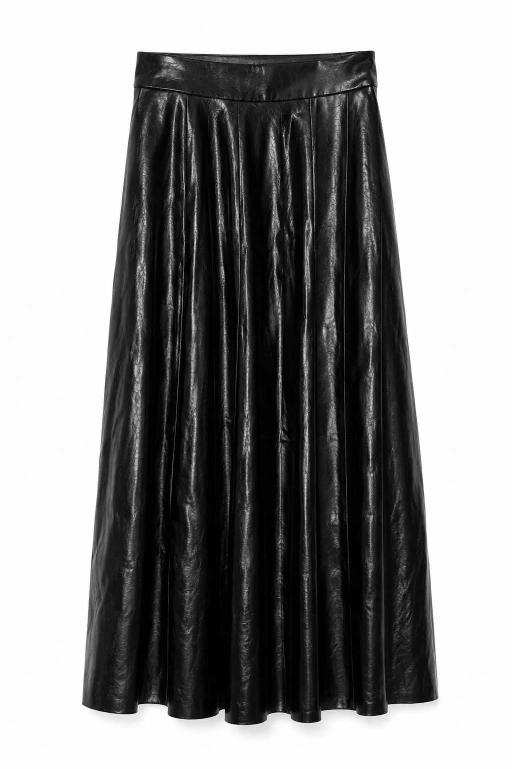 Marciano by Guess – czarna plisowana spódnica ze sztucznej skóry