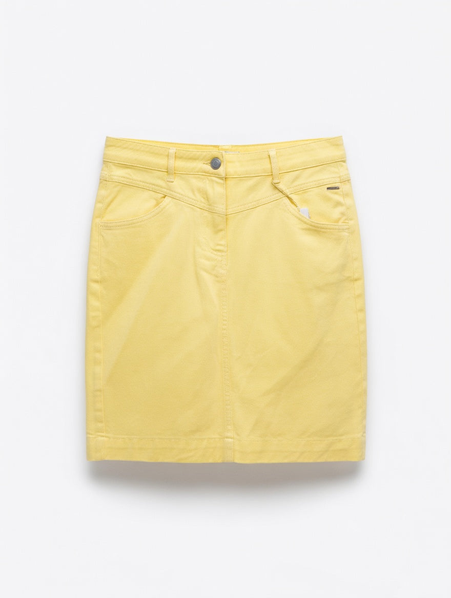 b.young Denim Skirt – Yellow