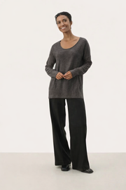 Part Two Noura Certified Wool Pullover - Falcon Mela Oversized Sweater