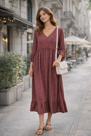 Sorbet SBODA Textured Midi Dress