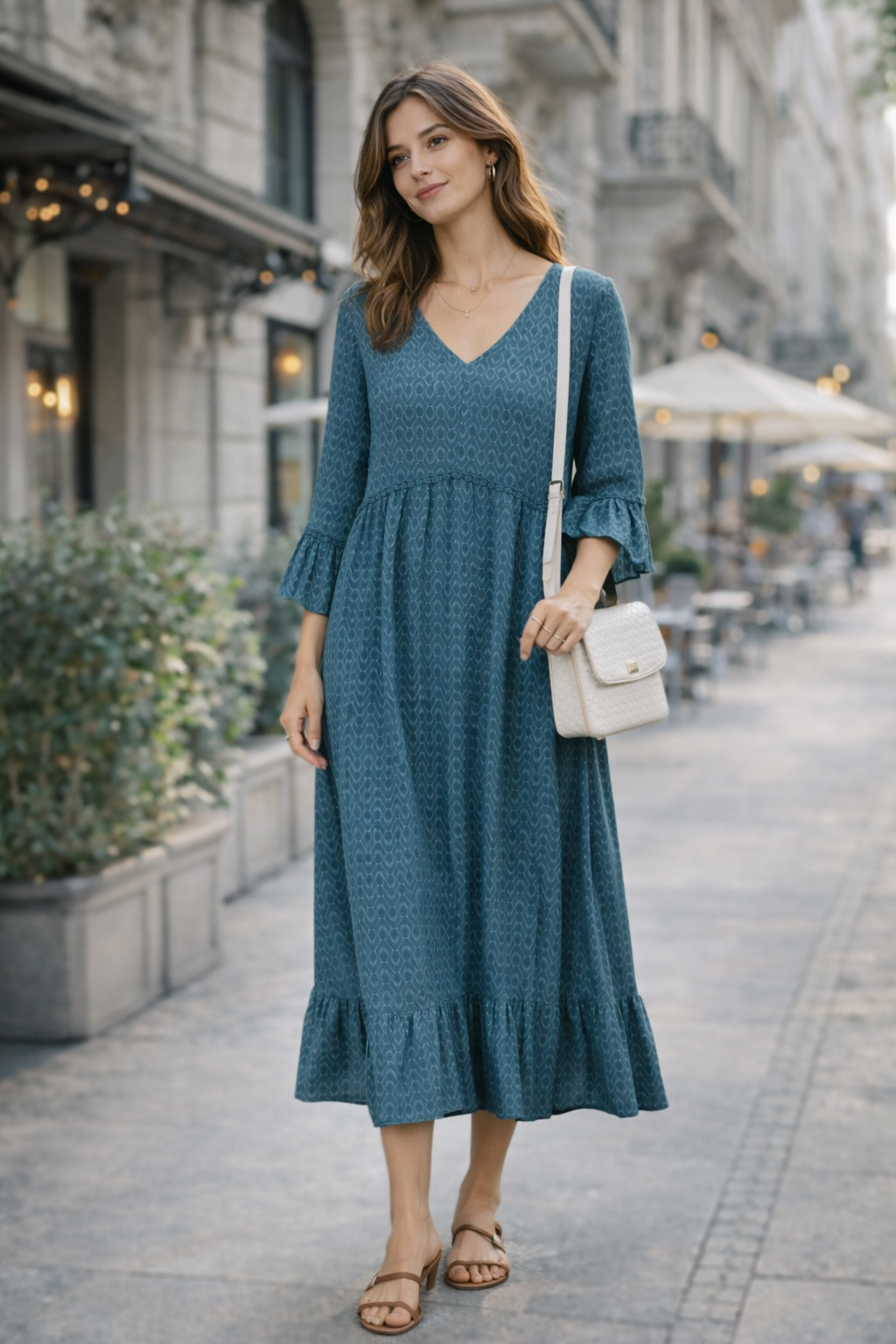 Sorbet SBODA Textured Midi Dress