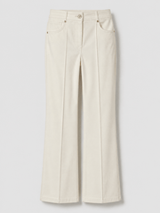 Marciano by Guess – kremowe spodnie z rozszerzanymi nogawkami