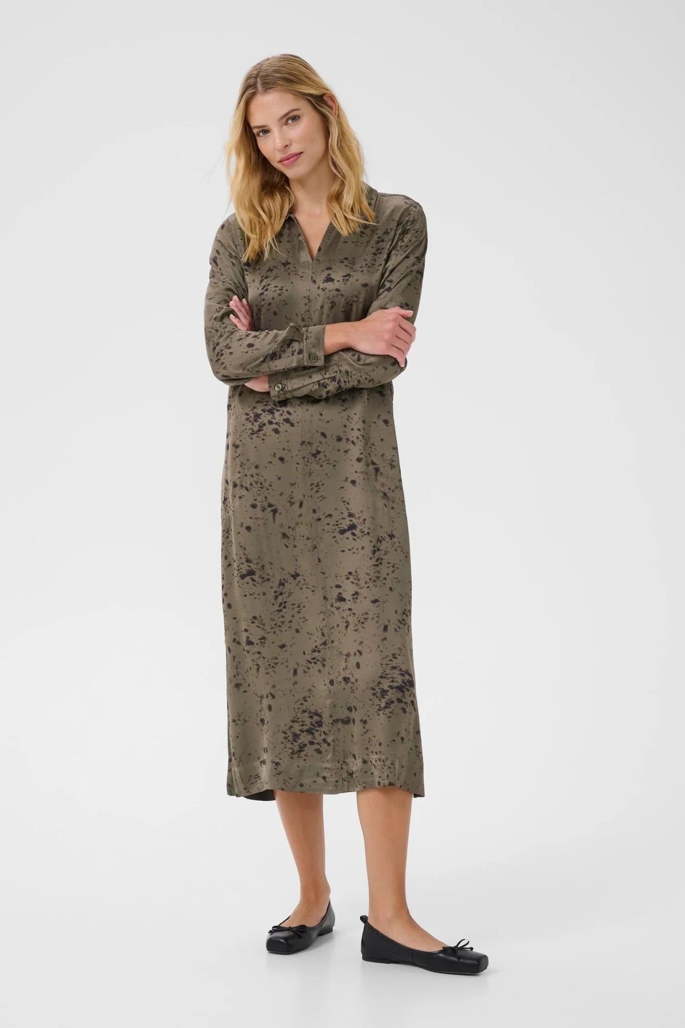 Part Two ShilohPW Dress - Tarmac Scattered Texture Print